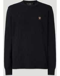 Belstaff - Men's Coast Knitted Jumper Cotton Silk Pique - Lyst