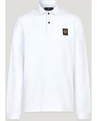 Belstaff - Men's Long Sleeved Polo Cotton Pique - Lyst