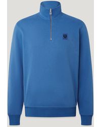 Belstaff - Men's Quarter Zip Sweatshirt Cotton Fleece - Lyst