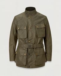 Belstaff - Men's Trialmaster Motorcycle Jacket Waxed Cotton - Lyst