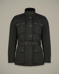 Belstaff - Women's Trialmaster Motorcycle Icon Jacket Waxed Cotton - Lyst