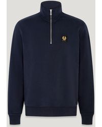 Belstaff - Men's Quarter Zip Sweatshirt Cotton Fleece - Lyst