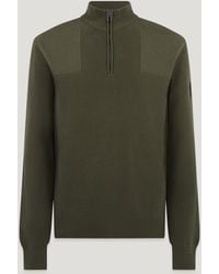 Belstaff - Commander Quarter Zip Jumper - Lyst