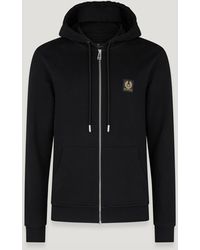 Belstaff - Sweat-shirt À capuche entièrement zippé cotton fleece - Lyst