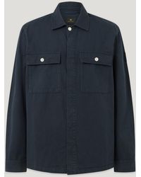 Belstaff - Men's Maritime Overshirt Garment Dye Cotton Linen - Lyst