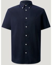 Belstaff - Men's Short Sleeve Street Shirt Compact Cotton Oxford - Lyst