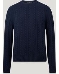 Belstaff - Men's Westport Crew Neck Wool Cotton Blend - Lyst