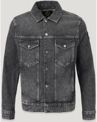 Belstaff - Men's Piston Trucker Jacket Washed Denim - Lyst