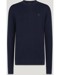 Belstaff - Drift Crewneck Jumper Cotton Silk Blend - Lyst