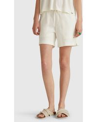 Benetton - Benetton, Pantalones Cortos Con Cordón, Blanco Crema, Mujer - Lyst
