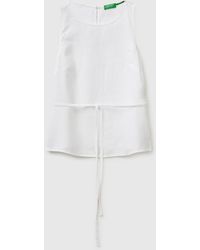 Benetton - Benetton, 100% Linen Tank Top With Strap - Lyst
