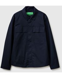 Benetton - Benetton, Coated Linen Blend Jacket - Lyst