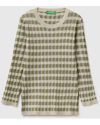 Benetton - Benetton, Slim Fit Striped Sweater - Lyst