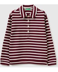 Benetton - Benetton, Striped Sweatshirt Polo Shirt - Lyst