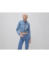 Benetton - Benetton, Zip-Up Denim Jacket - Lyst