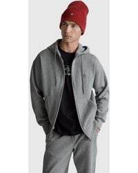 Benetton - Benetton, Sweat-Shirt À Logo En Mélange De Coton, Taille, Gris Foncé, Homme - Lyst