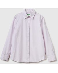 Benetton - Benetton, Striped Cotton Shirt - Lyst