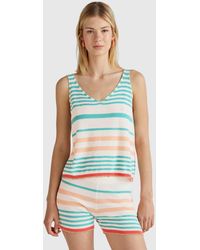 Benetton - Benetton, Top A Righe, Multicolore, Donna - Lyst
