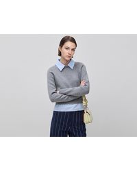 Benetton - Benetton, Sweater With Shirt Collar - Lyst