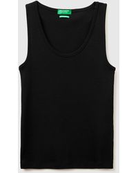 Benetton - Benetton, Slim Fit Ribbed Tank Top - Lyst