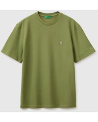 Benetton - Benetton, Organic Cotton Piquet T-Shirt - Lyst