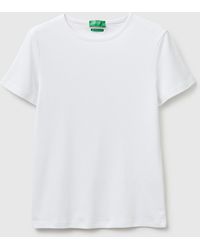 Benetton - Benetton, Slim Fit Crew Neck T-Shirt - Lyst