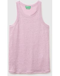 Benetton - Benetton, Pure Linen Tank Top - Lyst