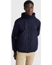 Benetton - Benetton, Jacke „Rain Defender“ Mit Kapuze, Größe, Dunkelblau, Herren - Lyst