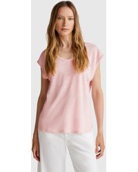 Benetton - Benetton, Wide Neck T-Shirt - Lyst