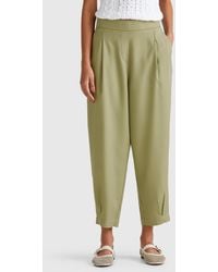 Benetton - Benetton, Flowy Trousers With Pleats - Lyst