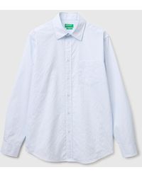 Benetton - Benetton, Slim Fit Shirt With Pocket - Lyst