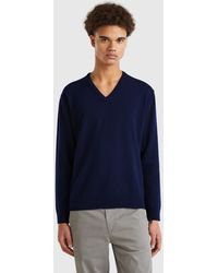 Benetton - Benetton, V-Neck Sweater - Lyst