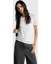 Benetton - Benetton, Short Sleeve T-Shirt With Glitter Logo - Lyst