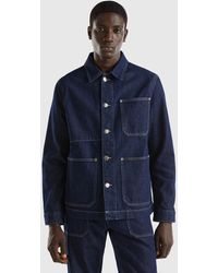 Benetton - Workwear Denim Jacket - Lyst