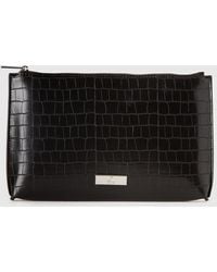 Benetton - Benetton, Bolso De Hombro Con Estampado De Cocodrilo, Talla, Negro, Mujer - Lyst