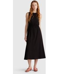 Benetton - Benetton, Kleid Mit Offenem Rücken, Schwarz - Lyst