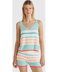 Benetton - Benetton, Haut Rayé, Multicolore, Femme - Lyst