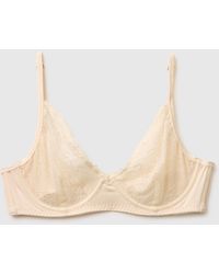 Benetton - Benetton, Triangle Bra With Lace - Lyst