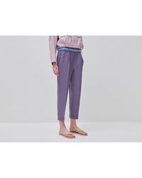 Benetton - Benetton, 100% Linen Cigarette Trousers - Lyst