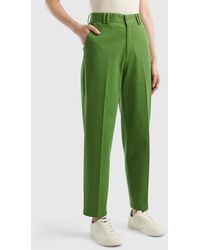 Benetton - Chino Trousers In Cotton And Modal® - Lyst