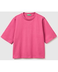 Benetton - Benetton, 100% Cotton Boxy Fit T-Shirt - Lyst