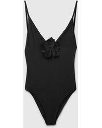 Benetton - Benetton, One-Piece Swimsuit With Flower Application - Lyst