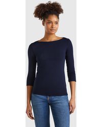 Benetton - Benetton, T-Shirt With Boat Neck - Lyst
