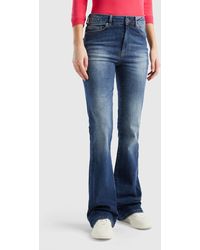 Benetton - Stretch Flared Jeans - Lyst