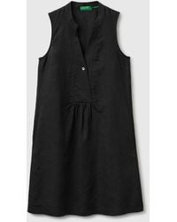 Benetton - Benetton, 100% Linen Short Dress - Lyst