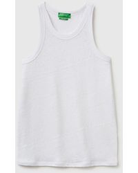 Benetton - Benetton, Pure Linen Tank Top - Lyst