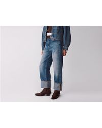 Benetton - Benetton, Vintage Wash Cropped Cuffed Jeans - Lyst