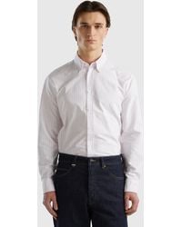 Benetton - 100% Cotton Striped Shirt - Lyst