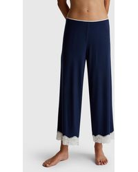 Benetton - Benetton, Flowy 3/4 Trousers With Lace - Lyst