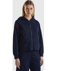 Benetton - Kapuzen-sweater Mit Reißverschluss - Lyst